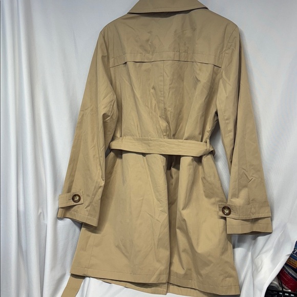 Michael Kors full button up collard belted ginger root trench coat  XL - Picture 11 of 16